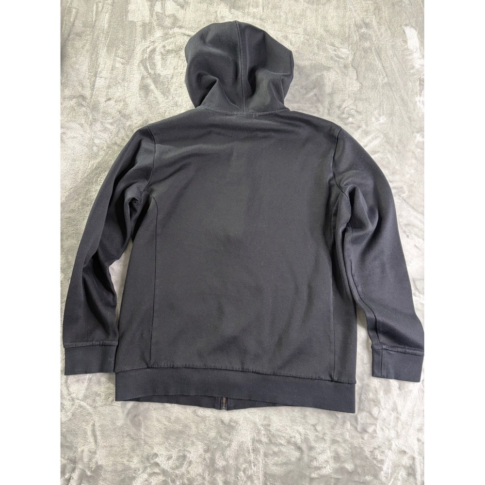 Hugo Daple Men's Full Zip Hoodie Black Cotton Blend Sweatshirt Size L Used - Picture 5 of 5